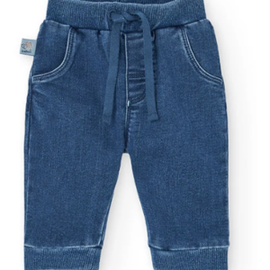Pantalón bebé de punto azul