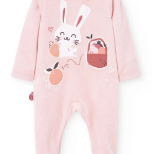 Pelele de punto de bebé animales rosa