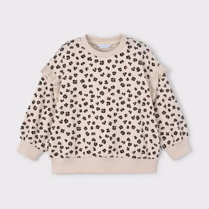 Sudadera volante mangas niña