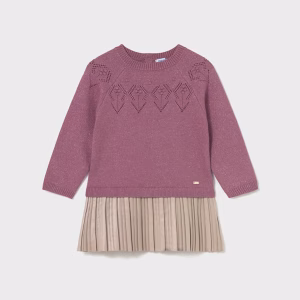 Vestido combinado tricot bebé