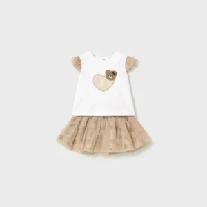 Conjunto 2 piezas camiseta y falda de tul
