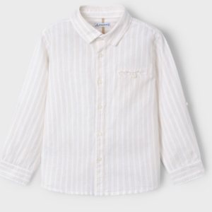 Camisa manga larga rayas lino niño
