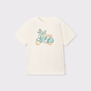 Camiseta con moto bordada niño