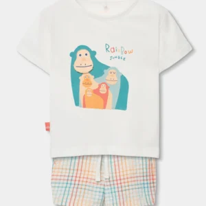 Conjunto bebé camiseta algodón blanco