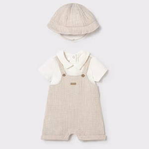 Pelele peto simulado con gorro recién nacido