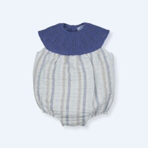 Pelele de punto azul bebé