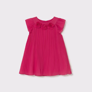 Vestido plisado con flores bebé