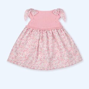 Vestido de punto rosa bebé